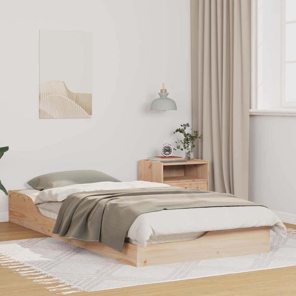 Bettrahmen Braun 100 x 200 cm Massives Kiefernholz