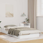Bettrahmen Weiß 100 x 200 cm Massives Kiefernholz