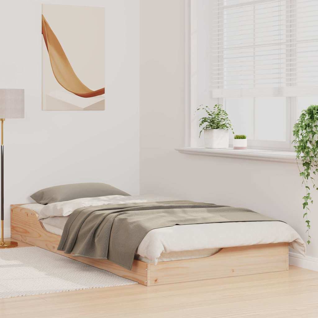 Bettrahmen Braun 80 x 200 cm Massives Kiefernholz