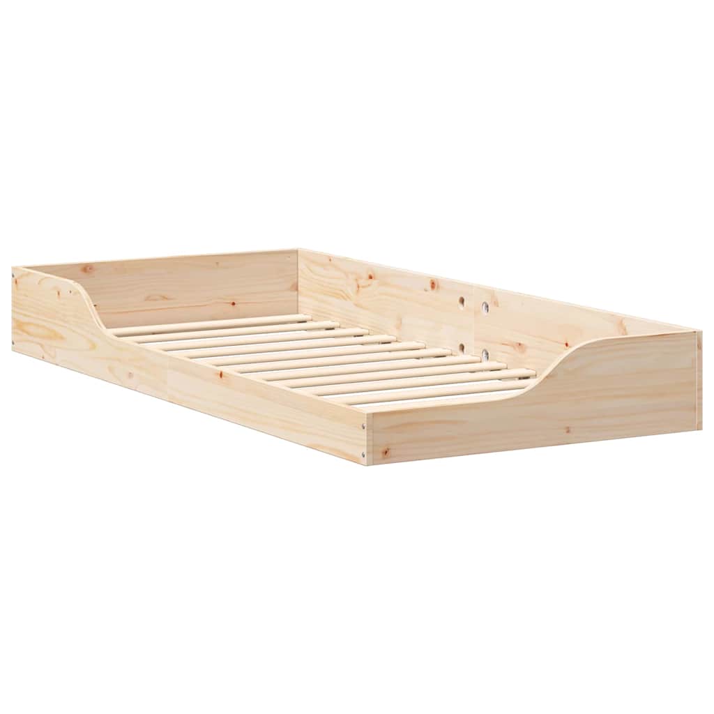 Bettrahmen Braun 80 x 200 cm Massives Kiefernholz