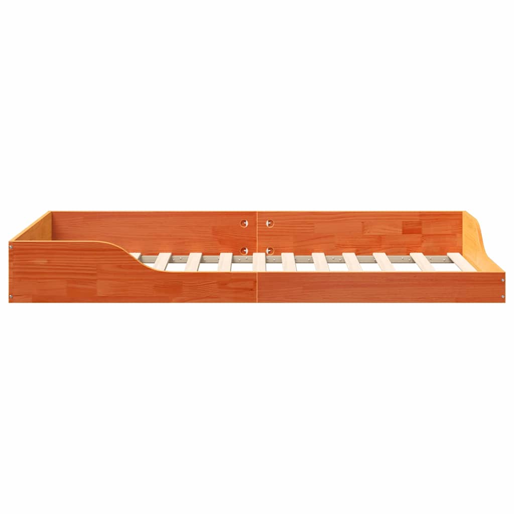 Bettrahmen Wachsbraun 75 x 190 cm Massives Kiefernholz