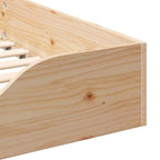 Bettrahmen Braun 90 x 210 cm Massives Kiefernholz