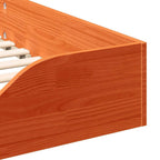 Bettrahmen Wachsbraun 90 x 210 cm Massives Kiefernholz
