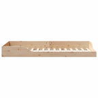 Bettrahmen Braun 100 x 210 cm Massives Kiefernholz