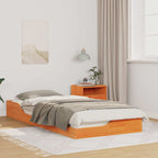 Bettrahmen Wachsbraun 100 x 210 cm Massives Kiefernholz