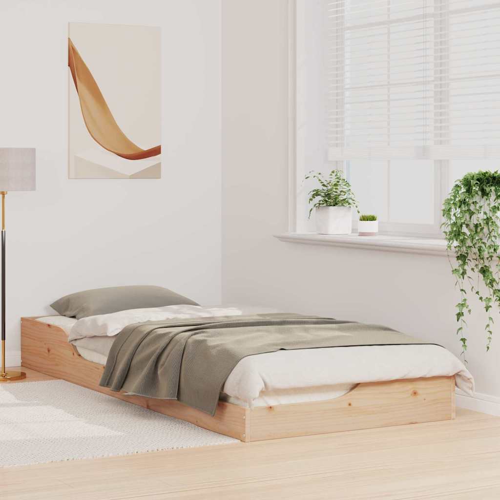 Bettrahmen Braun 80 x 220 cm Massives Kiefernholz