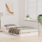 Bettrahmen Weiß 80 x 220 cm Massives Kiefernholz
