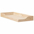 Bettrahmen Braun 90 x 220 cm Massives Kiefernholz
