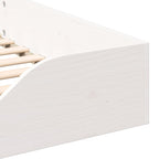 Bettrahmen Weiß 100 x 220 cm Massives Kiefernholz