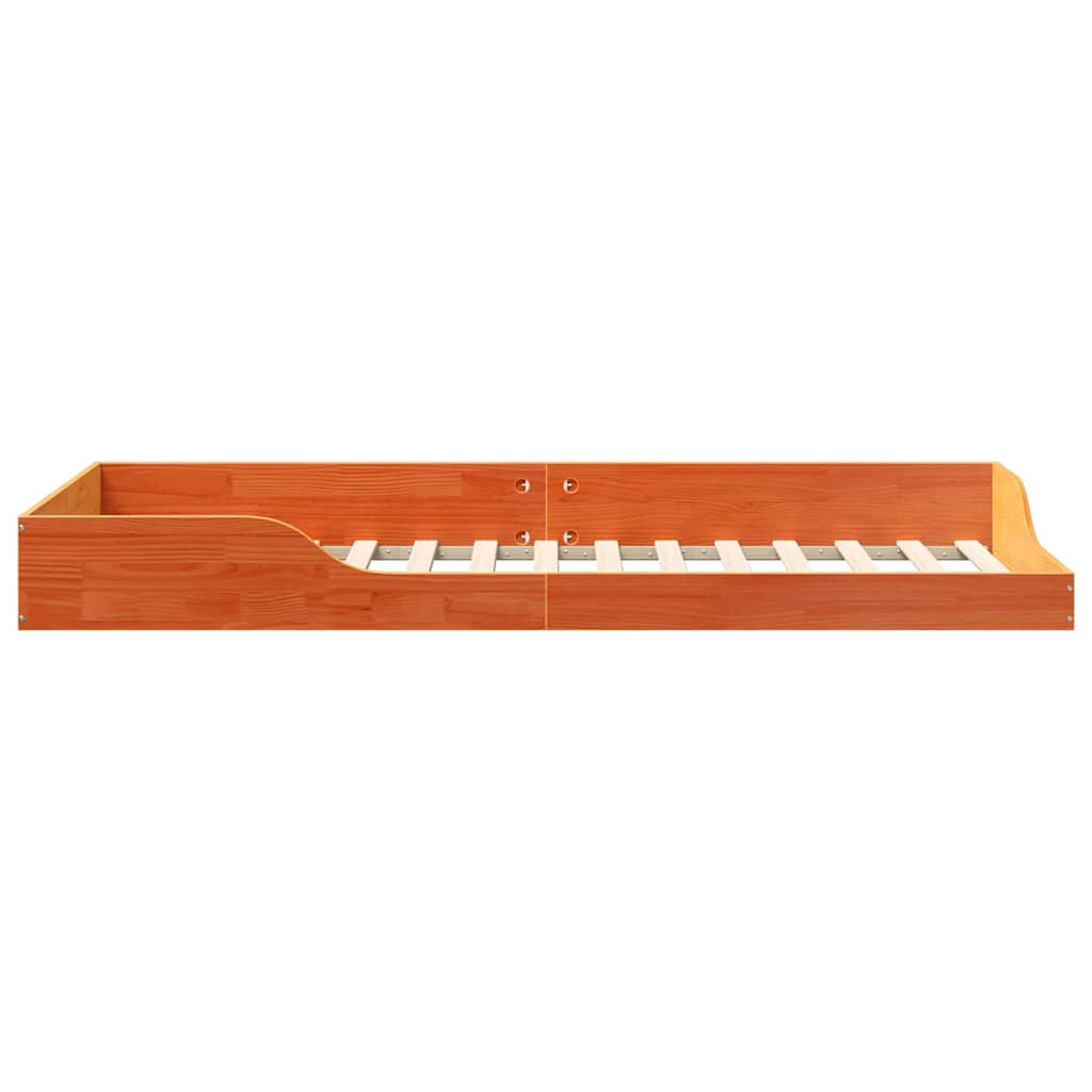 Bettrahmen Wachsbraun 100 x 220 cm Massives Kiefernholz