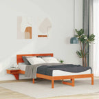 Bettrahmen Wachsbraun 120 x 200 cm Massives Kiefernholz