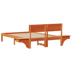 Bettrahmen Wachsbraun 135 x 190 cm Massives Kiefernholz