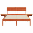 Bettrahmen Wachsbraun 120 x 190 cm Massives Kiefernholz