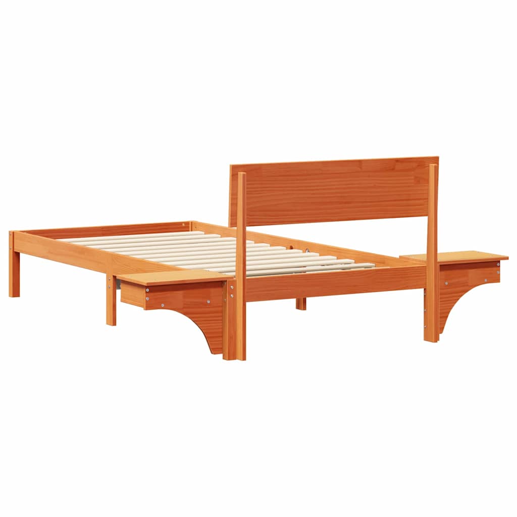 Bettrahmen Wachsbraun 80 x 200 cm Massives Kiefernholz