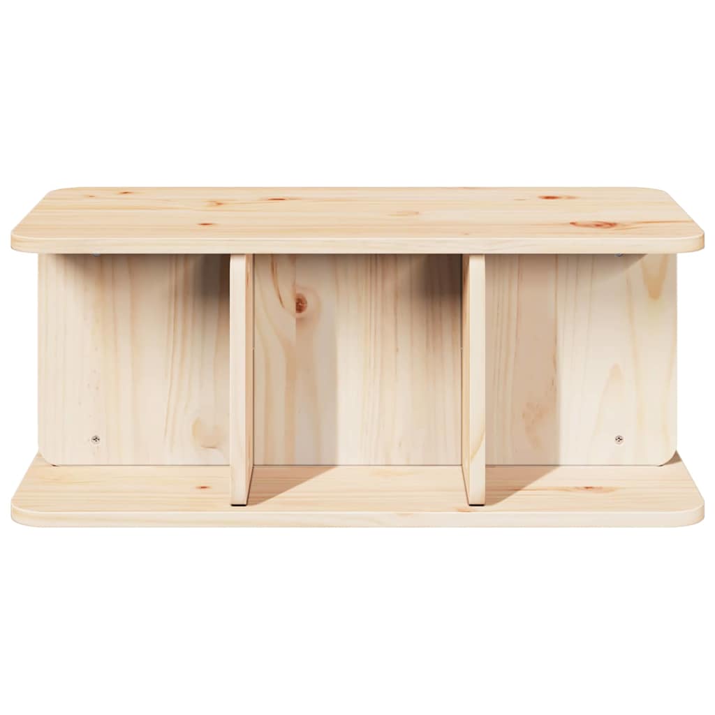 Couchtisch Natur 80 x 39,5 x 33,5 cm Massivholz Kiefer