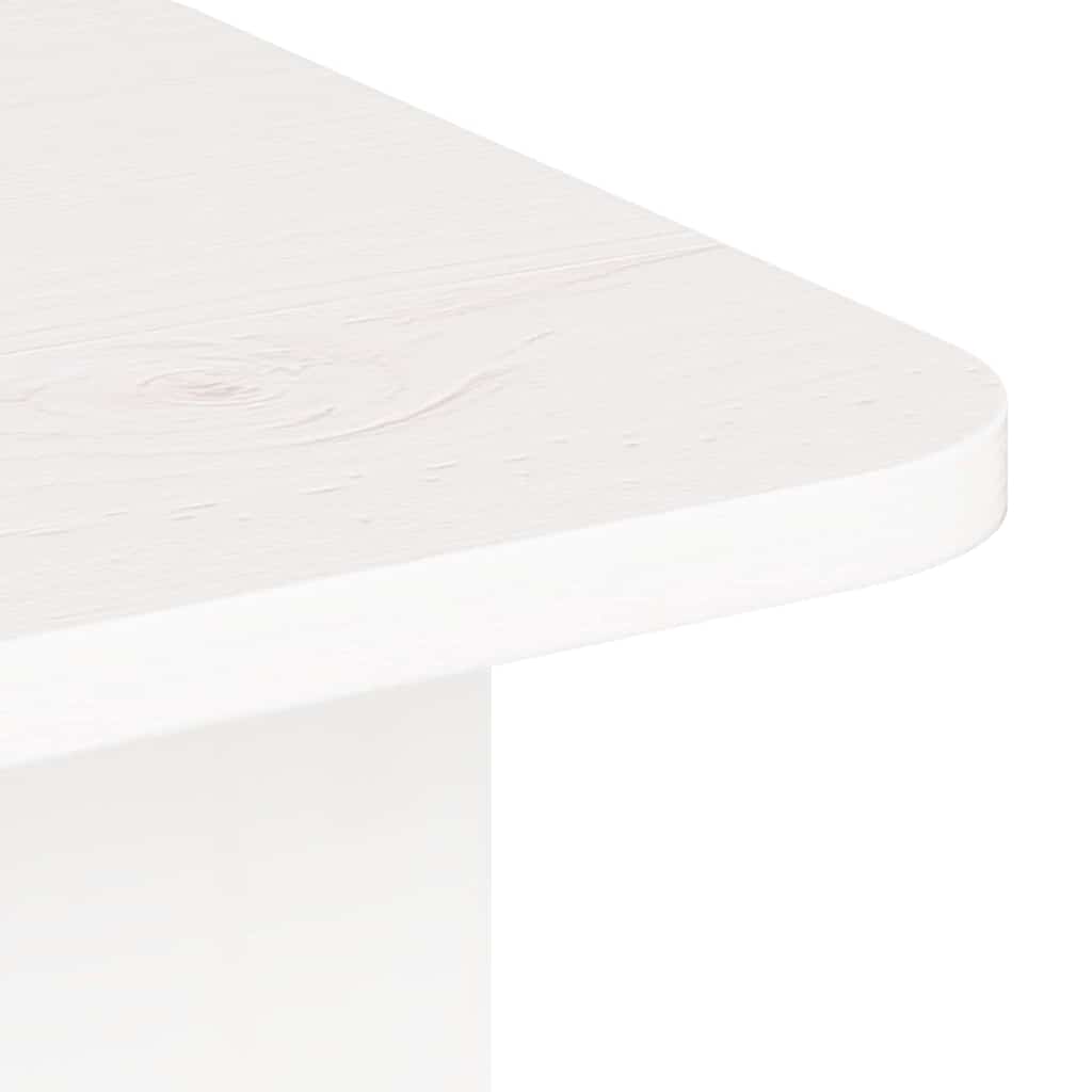 Couchtisch Weiß 80 x 39,5 x 33,5 cm Massivholz Kiefer