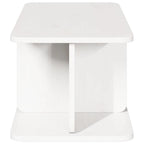 Couchtisch Weiß 80 x 39,5 x 33,5 cm Massivholz Kiefer