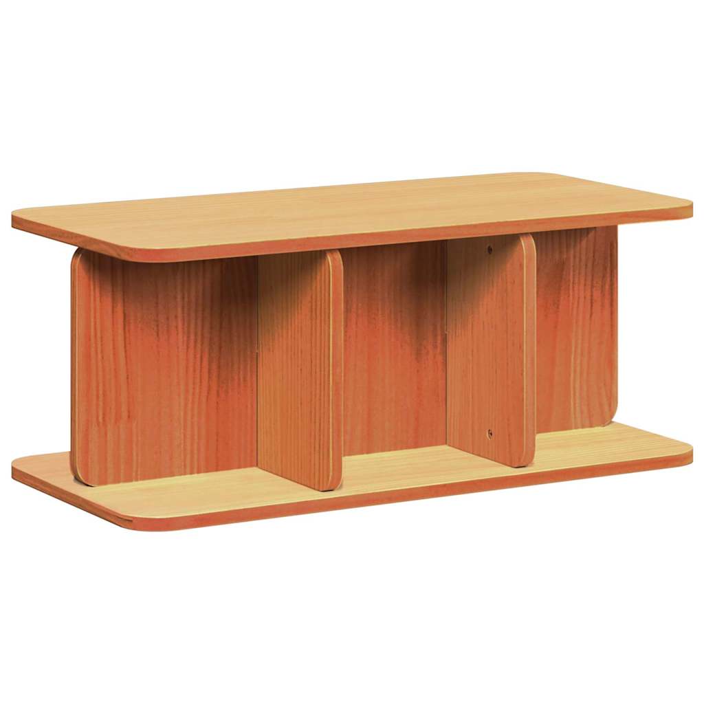 Couchtisch Wachsbraun 80 x 39,5 x 33,5 cm Massivholz Kiefer