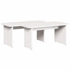 Couchtisch 2 pcs Weiß Massivholz Kiefer