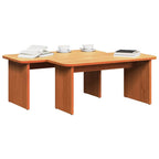 Couchtisch 2 pcs Wachsbraun Massivholz Kiefer