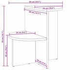 Couchtisch Wachsbraun 50 x 40 x 50 cm Massivholz Kiefer