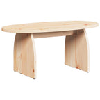 Couchtisch Braun 80 x 40 x 35 cm Massives Kiefernholz