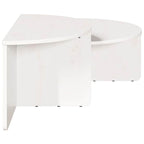Couchtisch 2 pcs Weiß Massivholz Kiefer