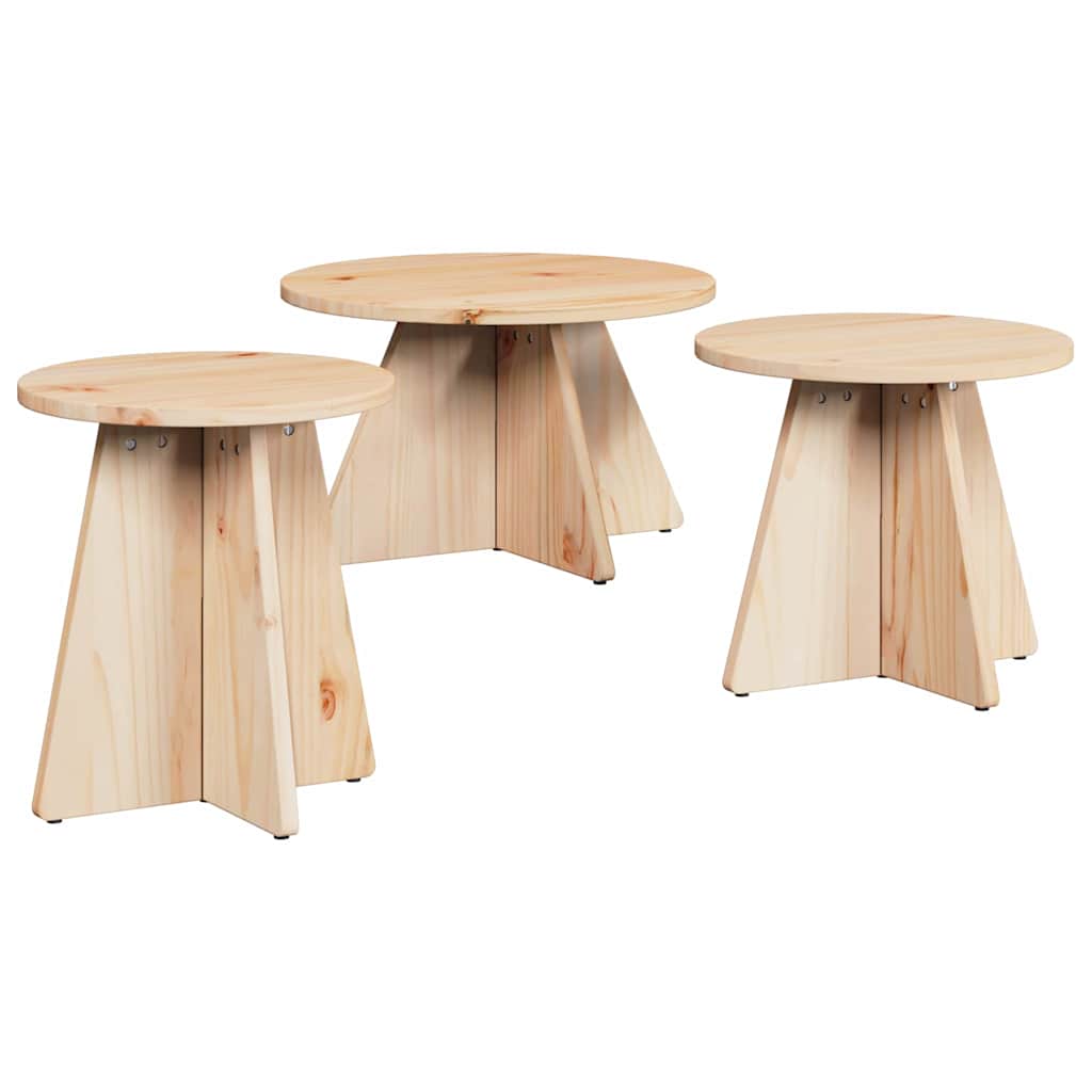 Couchtisch 3 pcs Natur
