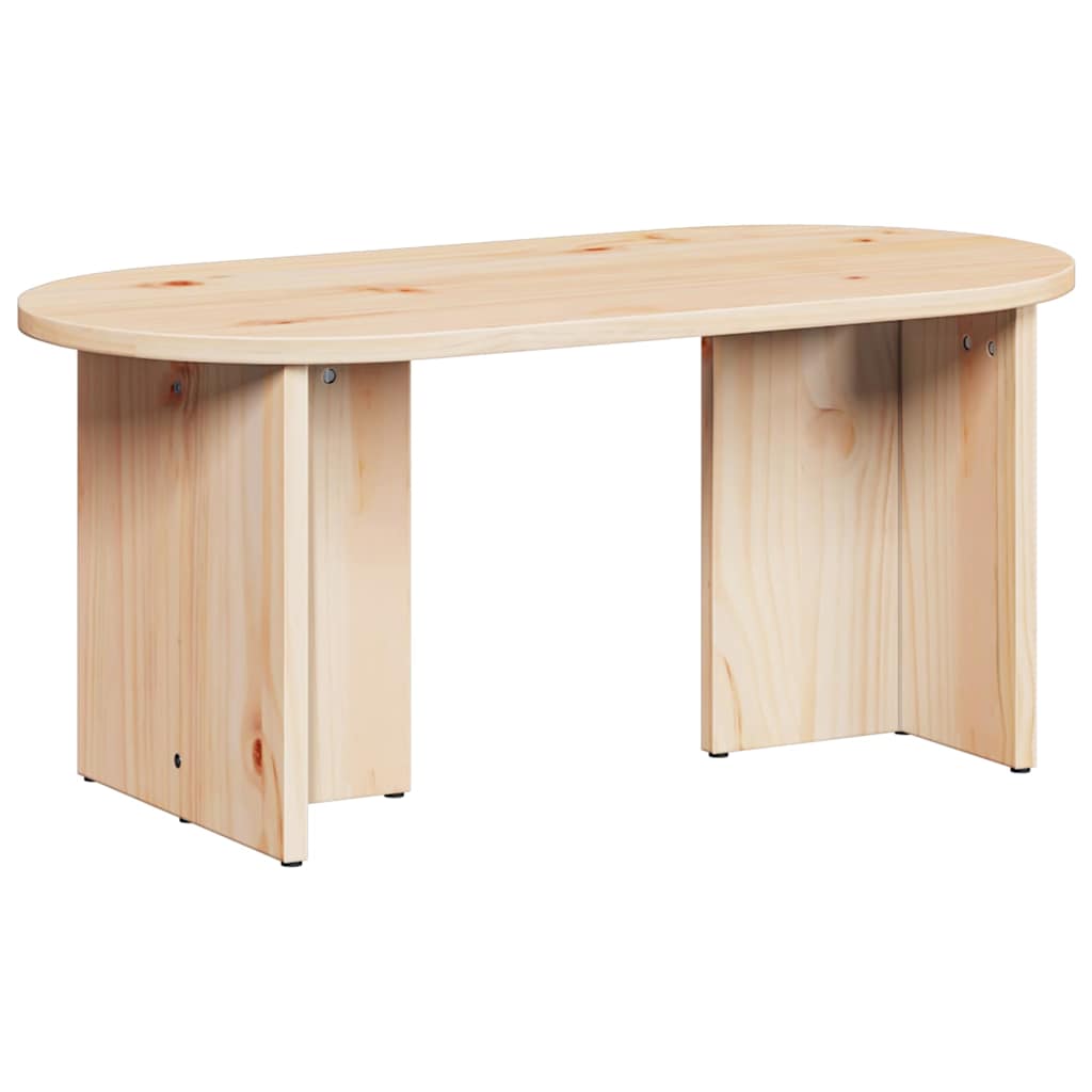 Couchtisch Natur 80 x 39,5 x 35 cm Massivholz Kiefer