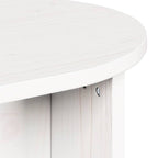 Couchtisch Weiß 80 x 39,5 x 35 cm Massivholz Kiefer