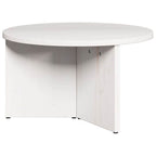 Couchtisch 2 pcs Weiß Massivholz Kiefer