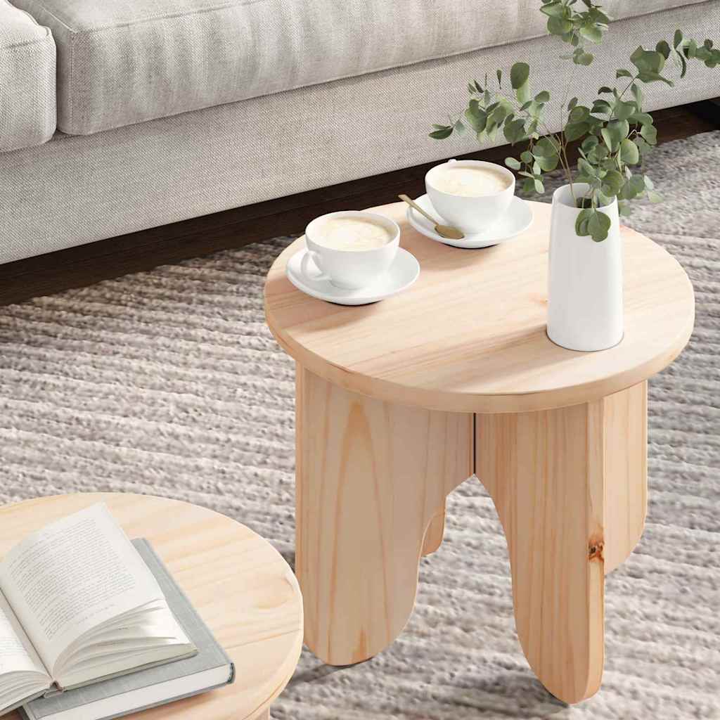 Couchtisch 2 pcs Natur Massivholz Kiefer