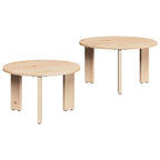 Couchtisch 2 pcs Natur Massivholz Kiefer