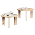 Couchtisch 2 pcs Natur Massivholz Kiefer