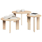 Couchtisch 3 pcs Natur Massivholz Kiefer