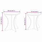 Couchtisch 2 pcs Weiß Massivholz Kiefer