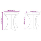 Couchtisch 2 pcs Wachsbraun Massivholz Kiefer