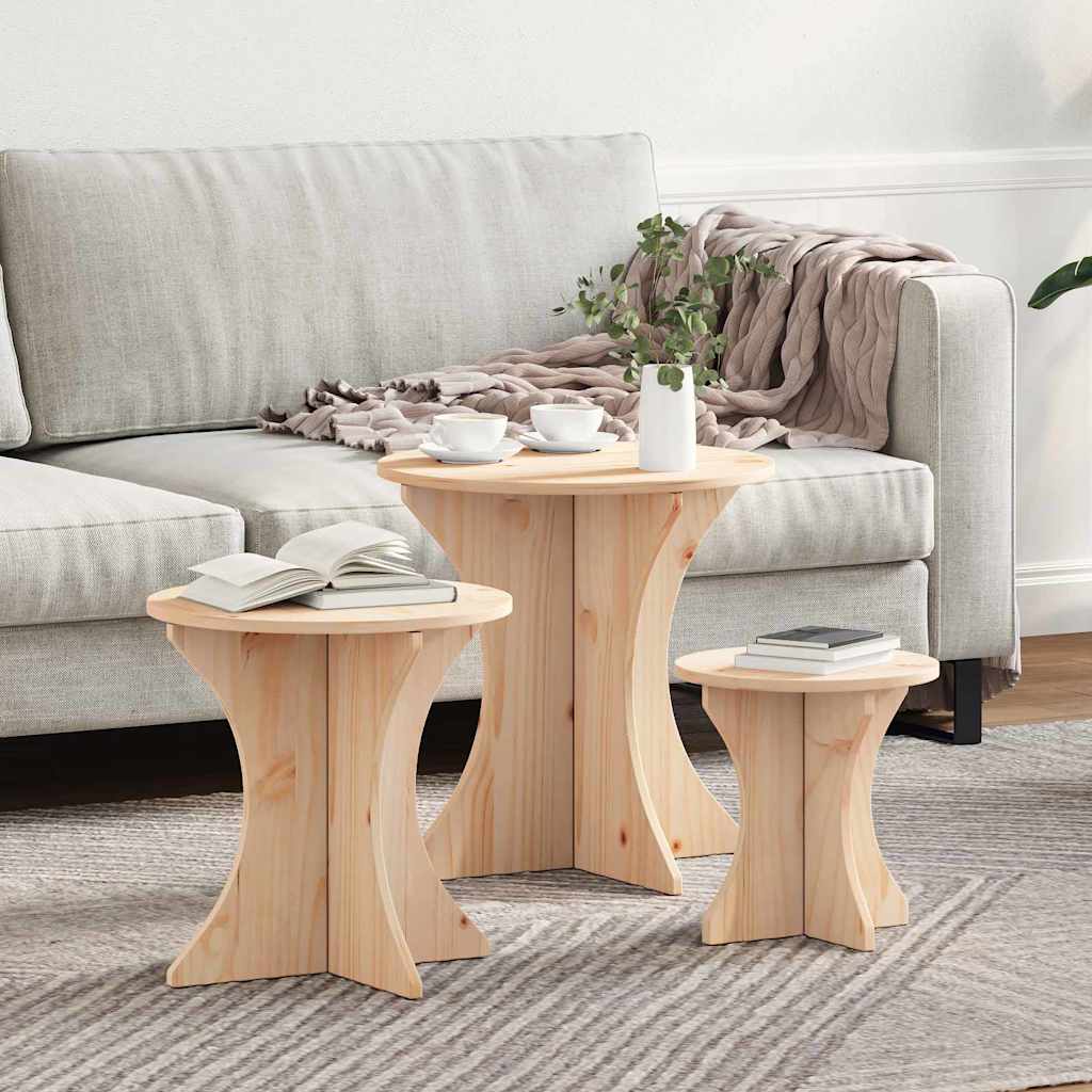 Couchtisch 3 pcs Natur