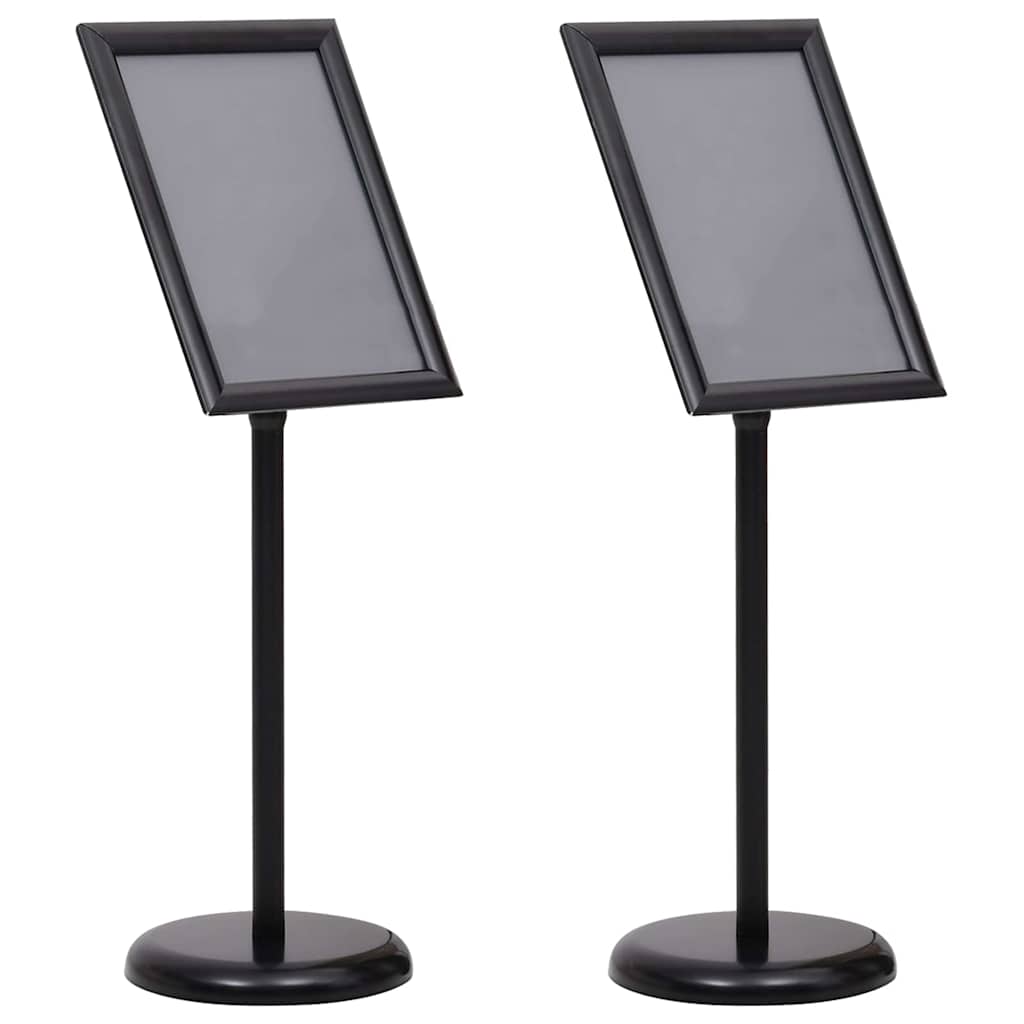 Plakatständer 2 pcs Schwarz 45 x 32,7 x 108 cm Aluminium