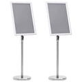 Plakatständer 2 pcs Silber 45 x 32,7 x 108 cm Aluminium