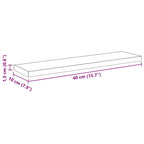 Regalbrett 4 pcs Schwarz 40 x 10 x 1,5 cm Holzwerkstoff