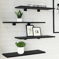 Regalbrett 4 pcs Schwarz 60 x 20 x 1,5 cm Holzwerkstoff