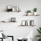 Regalbrett 4 pcs Braun 80 x 20 x 1,5 cm Holzwerkstoff