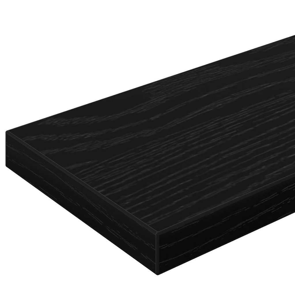 Regalbrett 4 pcs Schwarz 100 x 10 x 1,5 cm Holzwerkstoff