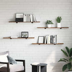 Regalbrett 4 pcs Braun 100 x 20 x 1.5 cm Holzwerkstoff