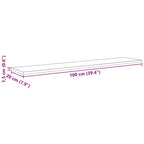 Regalbrett 4 pcs Braun 100 x 20 x 1.5 cm Holzwerkstoff