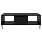 Couchtisch Schwarz Eichen-Optik 102 x 55 x 35 cm Holzwerkstoff