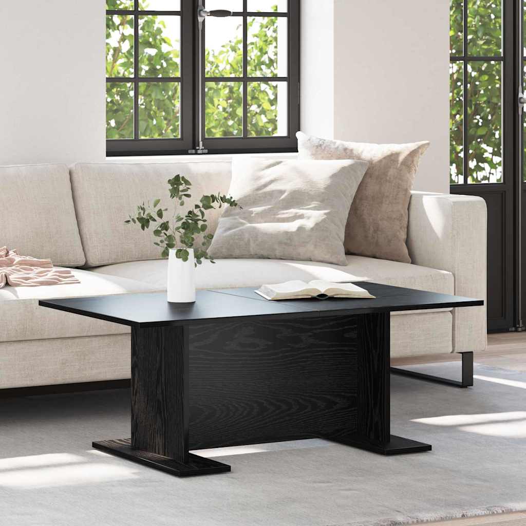 Couchtisch Schwarz Eichen-Optik 103.5 x 60 x 40 cm
