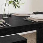 Essgruppe 2 pcs Schwarz Eichen-Optik Holzwerkstoff