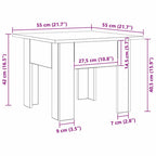 Couchtisch Altholz 55 x 55 x 42 cm Holzwerkstoff